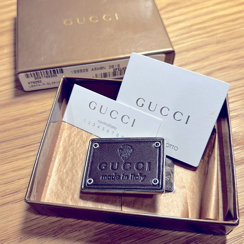 Gucci Leather Money Clip NIN